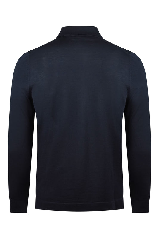 Zattura TechWool Knitted Button Over Shirt (Navy)