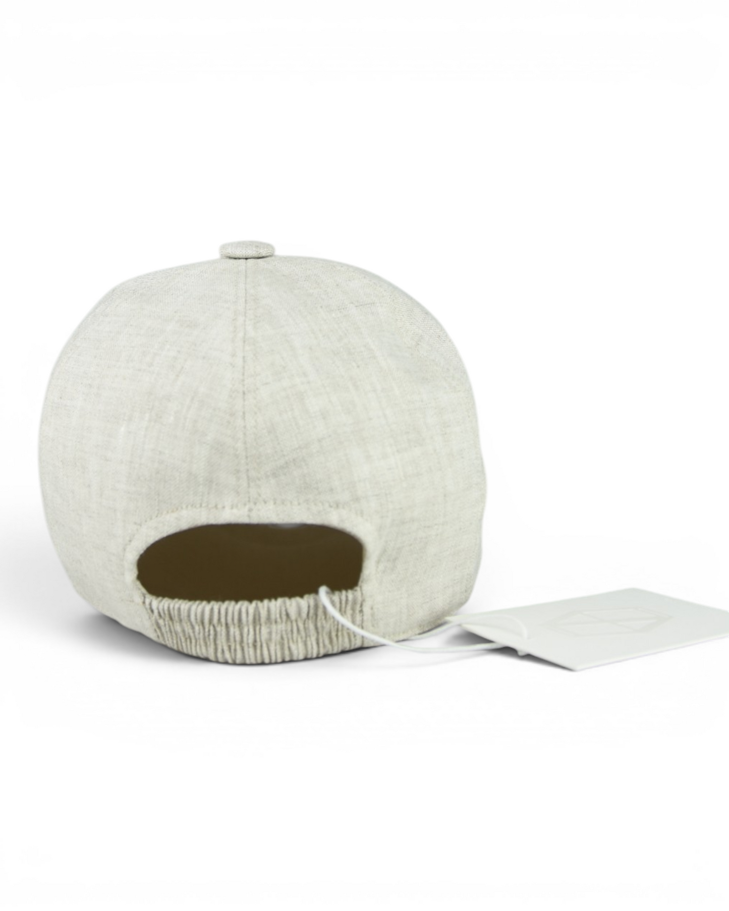 Zattura Elasticated Linen Baseball Cap (Stone Grey)