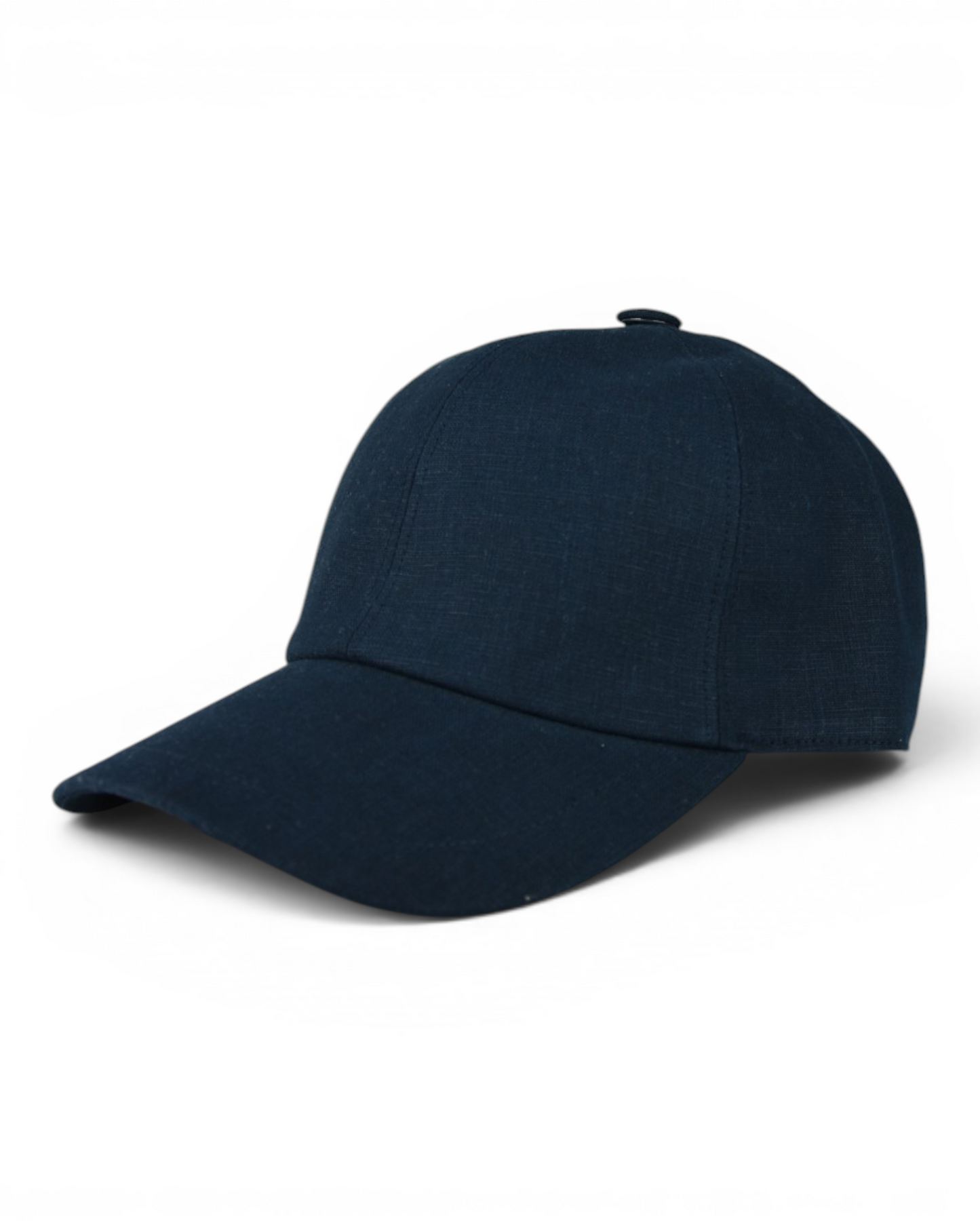 Zattura Elasticated Linen Baseball Cap (Navy Blue)