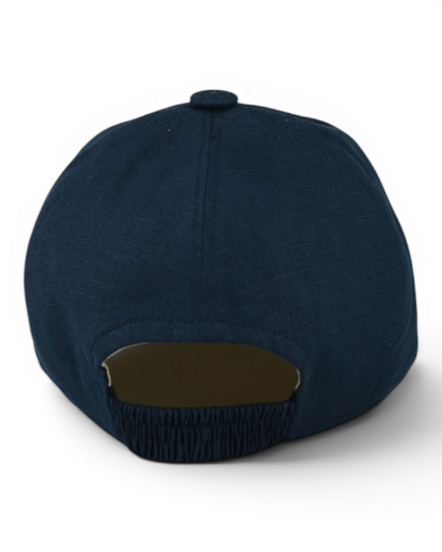 Zattura Elasticated Linen Baseball Cap (Navy Blue)