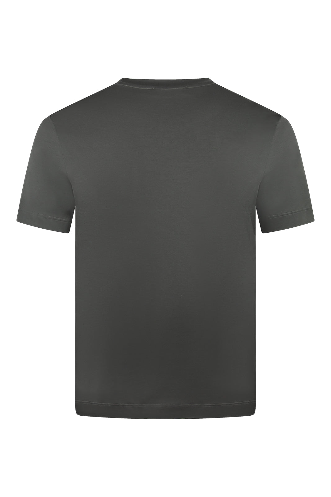 Zattura High Collar Short Sleeve Supima Cotton T-Shirt (Graphite Grey)