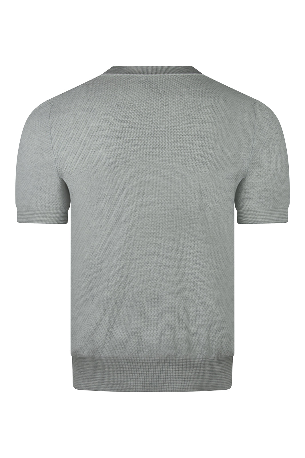 Zattura Textured Knit Short Sleeve T-Shirt (Grey)