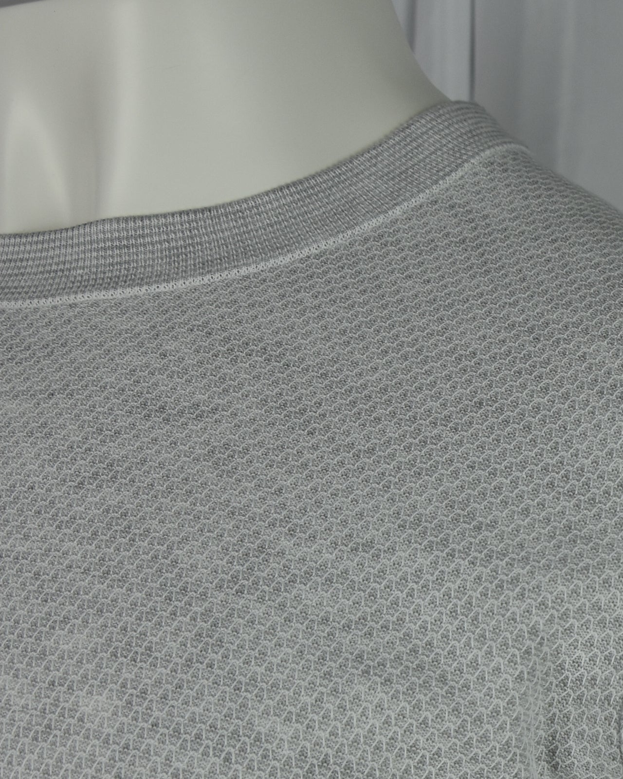 Zattura Textured Knit Short Sleeve T-Shirt (Grey)