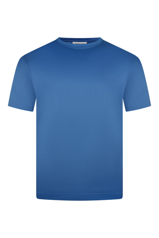 Zattura Mercerised Short Sleeve T-Shirt (Deep Blue)