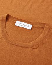 Load image into Gallery viewer, Travel Wool Crew Neck Knit (Light Orange)
