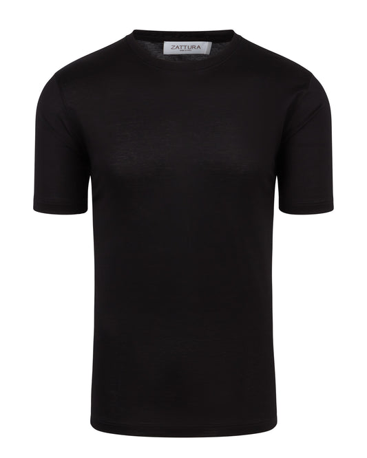 Short Sleeve Mercerised T-shirt (Black)