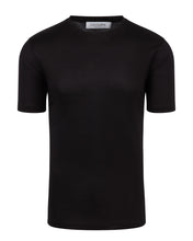Load image into Gallery viewer, Short Sleeve Mercerised T-shirt (Black)
