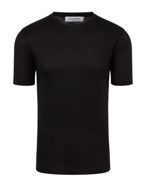 Short Sleeve Mercerised T-shirt (Black)