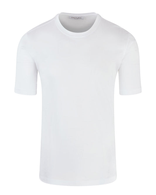 Zattura Mercerised Short Sleeve T-Shirt (White)