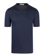 Load image into Gallery viewer, Short Sleeve Mercerised T-shirt (Navy)

