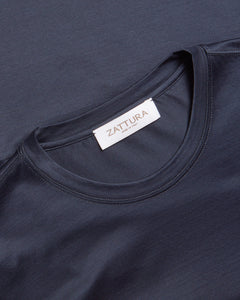 Short Sleeve Mercerised T-shirt (Navy)