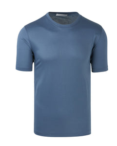 Short Sleeve Mercerised T-shirt (Petrol Blue)