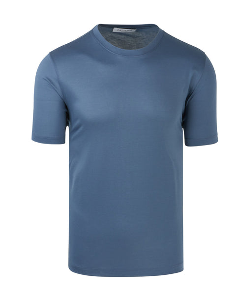 Short Sleeve Mercerised T-shirt (Petrol Blue)