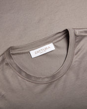 Load image into Gallery viewer, Short Sleeve Mercerised T-shirt (Taupe Brown)
