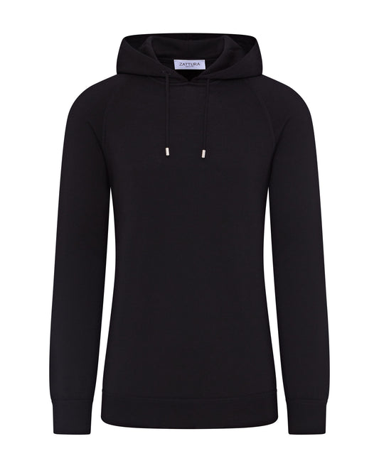 Techwool Knitted Hoodie (Black)