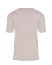 Load image into Gallery viewer, Short Sleeve Crew Neck Textured Knit T-shirt (Beige)
