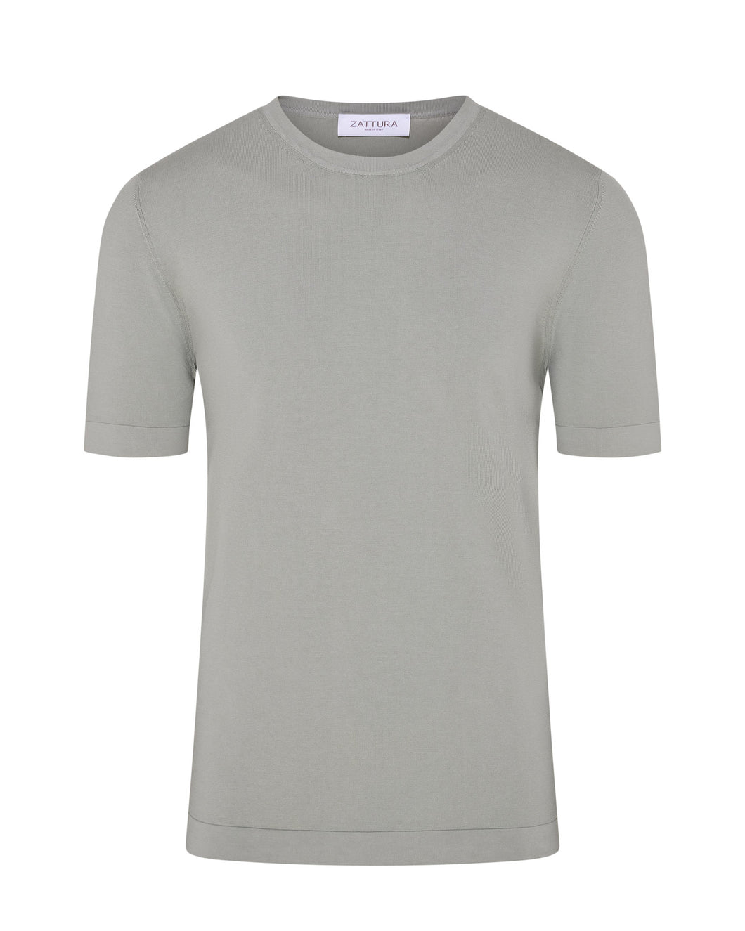 Knitted Short Sleeve Organic Cotton T-shirt (Sage Green)