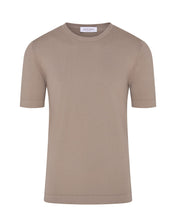Load image into Gallery viewer, Knitted Short Sleeve Organic Cotton T-shirt (Taupe Brown)
