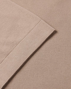 Knitted Short Sleeve Organic Cotton T-shirt (Taupe Brown)