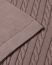 Load image into Gallery viewer, Short Sleeve Cable Knit Shirt (Taupe Brown)
