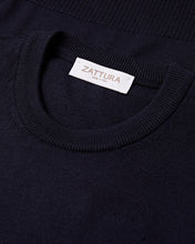 Load image into Gallery viewer, Tech Wool Crew Neck Long Sleeve Jumper (Navy)
