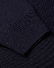 Load image into Gallery viewer, Tech Wool Crew Neck Long Sleeve Jumper (Navy)
