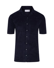 Load image into Gallery viewer, Terry Towelling Short Sleeve Shirt (Navy)
