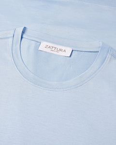 Short Sleeve Mercerised T-shirt (Sky Blue)