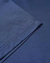 Load image into Gallery viewer, High Collar Short Sleeve Mercerised T-shirt (Navy Blue)
