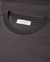 Load image into Gallery viewer, High Collar Short Sleeve Mercerised T-shirt (Carbon)
