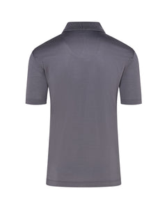Short Sleeve Mercerised Zip Polo (Asphalt Grey)