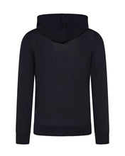 Load image into Gallery viewer, Extra Fine Full Zip Knitted Hoodie (Black)
