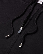 Load image into Gallery viewer, Extra Fine Full Zip Knitted Hoodie (Black)
