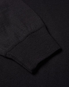 Extra Fine Full Zip Knitted Hoodie (Black)