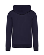 Load image into Gallery viewer, Extra Fine Full Zip Knitted Hoodie (Navy)

