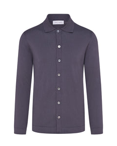 Knitted Button Up Shirt (Graphite)