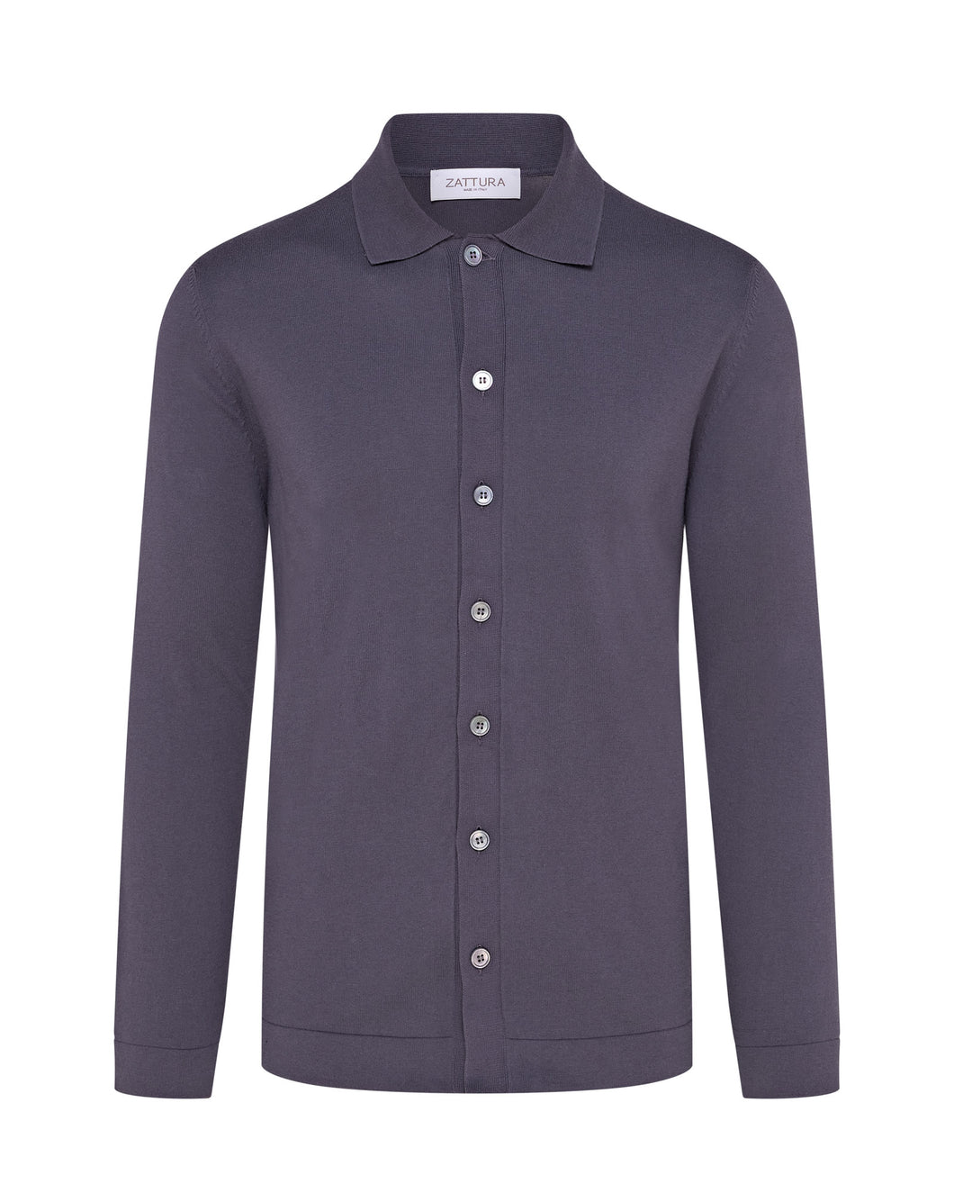 Knitted Button Up Shirt (Graphite)