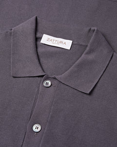 Knitted Button Up Shirt (Graphite)