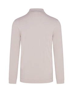 Knitted Button Up Shirt (Beige)
