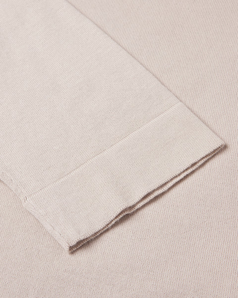Knitted Button Up Shirt (Beige)