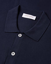 Load image into Gallery viewer, Knitted Button Up Shirt (Navy)
