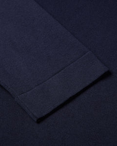 Knitted Button Up Shirt (Navy)