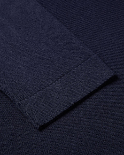 Knitted Button Up Shirt (Navy)