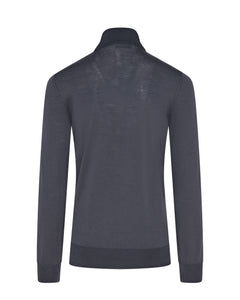 Tech & Knitted Full Zip Lightweight Jacket (Graphite)