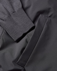 Tech & Knitted Full Zip Lightweight Jacket (Graphite)