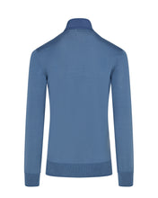 Load image into Gallery viewer, Tech &amp; Knitted Full Zip Lightweight Jacket (Petrol Blue)
