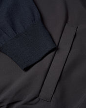 Load image into Gallery viewer, Tech &amp; Knitted Full Zip Lightweight Jacket (Navy)
