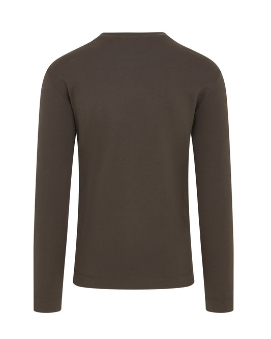 Long Sleeve Supima Cotton T-Shirt (Brown)