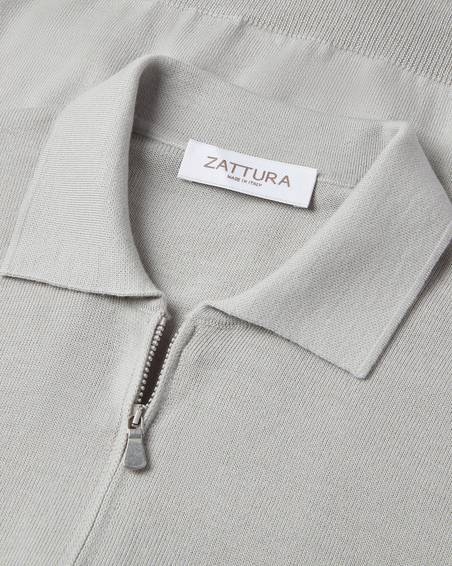 Zip Wool Overshirt (Grey)